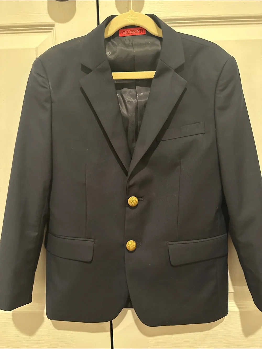 Kids Navy Single-Button Blazer